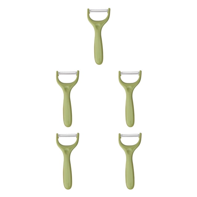 Naiovety Pelador de verduras manual Cortador de frutas de mano Zanahoria Nabo Peeling Herramienta de corte Utensilios de cocina Zester Gadget Green Verde 5piezas Naiovety CBP040679
