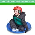 thumbnail image 2 of GoSports 29" Heavy Duty Winter Snow Saucer with Padded Seat and Tow Strap - Blue, 2 of 6