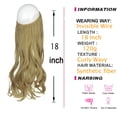 thumbnail image 2 of SAYFUT Hair Extension Ash Blonde Invisible Wire Headband 18/20/22 Inch 4.2-4.4 Oz Long Curly Wavy Synthetic Hairpiece for Women Heat Resistant Fiber No Clip Straight Synthetic Hair, 2 of 8
