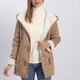 thumbnail image 3 of Abrigos cálidos de invierno con forro polar sherpa, abrigo largo con capucha y resistente al viento., 3 of 5