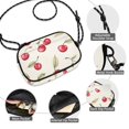 thumbnail image 3 of FORMRS Mini Crossbody Bag for Women Adjustable Rope Shoulder Casual Phone Purse, Red Cherry, 3 of 7