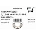 thumbnail image 2 of (10) 5/16-18 Stainless Steel Wing Nuts 5/16-18 Butterfly Nuts Bright Finish, 2 of 4