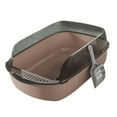 thumbnail image 4 of Caja de arena para gatos, caja de arena para gatos, protección contra salpicaduras alta, grande, extraíble, resistente, Marrón, 4 of 9