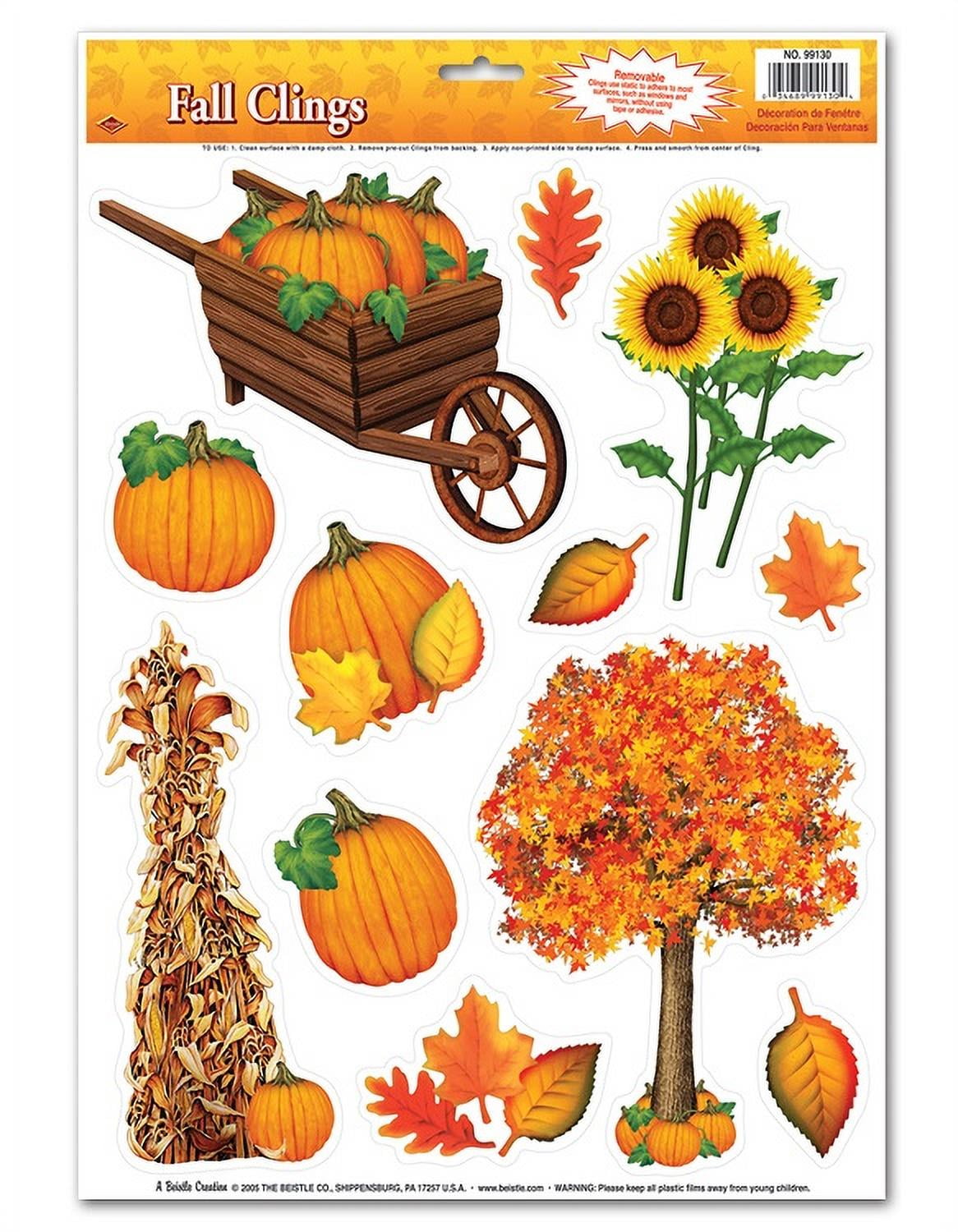 4 SHEETS/PK Beistle Stickers Autumn stickers Autumn Scarecrow Stickers Scarecrow stickers fall stickers