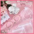 thumbnail image 4 of 60 piezas de recuerdos para bautizo que incluyen 30 pulseras de perlas rosas con crucifijo, 30 bolsas de organza y pulseras de rosario elásticas., 4 of 5