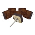 thumbnail image 3 of IBA Indianbeautifulart Brown Engraved Knobs Furniture Knobs Cabinet Drawer Pull Pack 10, 3 of 3