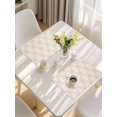 thumbnail image 5 of Brown Flower Placemats Set of 6, Retro Tribal Art Abstract Monochrome Texture Placemats for Dining Table, Place Mats for Kitchen Tabletop, Waterproof Wipeable Dining Table Mats Set, 5 of 9