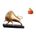 thumbnail image 1 of Escultura De Toro, Decoración Del Hogar, Decoración De Mesa, Artesanías, Estatua Abstracta De Buey, Figura De Ganado, Estatua De Cuenco Del Tesoro, Adorno De Cornucopia Para Escritorio, Sala, 1 of 8
