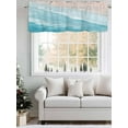 thumbnail image 5 of Valance Curtain Teal Blue Ocean Waves Kitchen Curtain for Window Ombre Beach Rod Pocket Curtain Valance Window Treatment for Kitchen Bathroom Dining Room 1 Panel 54x18inch, 5 of 9