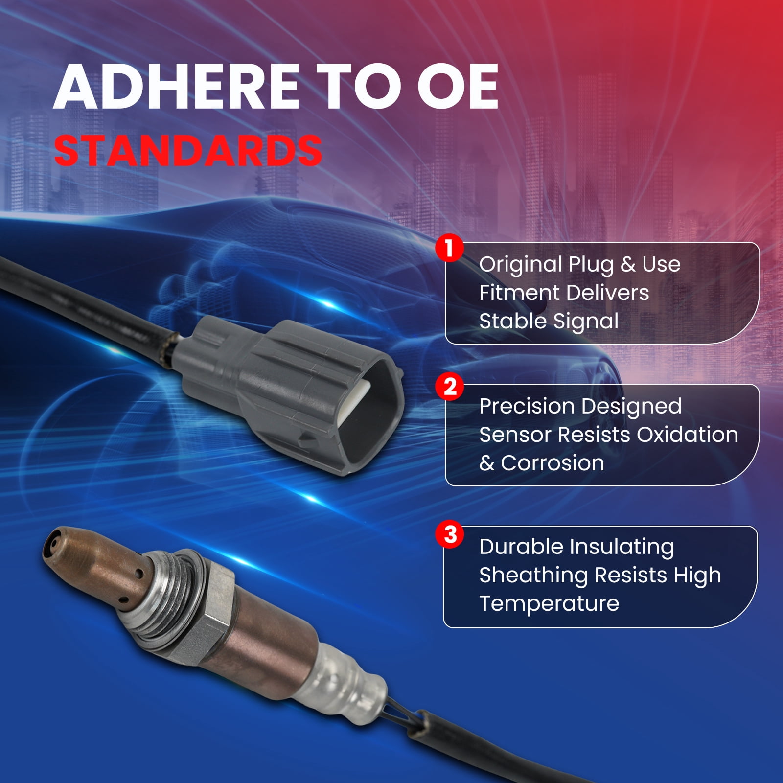 MOCA AUTOPARTS 234-9049 Upstream O2 Oxygen Sensor Fit for 2005-2010 Scion tC 2.4L & 2003-2011 Toyota Camry 2.4L & 2006-2012 Toyota RAV4 3.5L & 2004-2008 Toyota Solara 2.4L