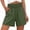 Green, variant on Enjoytime Womens Shorts Solid Color Stretch Elastic Waist Summer Beach Vacation Vintage Casual Shorts with Pockets