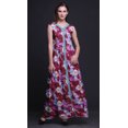 thumbnail image 2 of Bimba Tie-Dye Printed Front Slit Sleeveless Summer Spring Long Women BeachÂ&nbsp;Dress-Large, 2 of 5