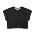 thumbnail image 4 of DHFJKG Crop Tops For Women T Shirt Short Sleeve Crew Neck Sexy Slim Fit Basic Tee Summer Going Out Casual Clothes Trendy Top, 4 of 4