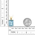 thumbnail image 3 of Gem Stone King 15.03 Ct Sky Blue Topaz White Diamond 18K Yellow Gold Plated Silver Pendant, 3 of 4