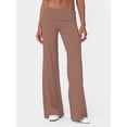 thumbnail image 2 of SUNSIOM Women's Spring Summer Baggy Pants Foldover Waist Solid Color Loose Wide Leg Pants, 2 of 4