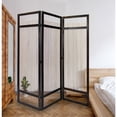 thumbnail image 4 of Light and Dark Rattan Three Panel Room Divider Screen, 4 of 5