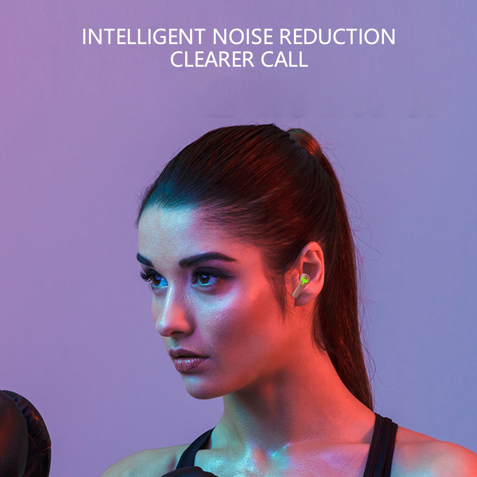 Under $10 Wireless Earbuds Bluetooth In Ear Light-Weight Headphones Built-In Microphone Immersive Premium Sound With Charging Case Black