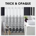 thumbnail image 6 of Grey Moroccan Shower Curtains for Bathroom Elegant Grey and White Paisley Shower Curtain Set with Hooks Light Grey Gray Bathroom Shower Curtain Hotel Grade Water Repellent Bath Curtain 72x72 Inch, 6 of 6