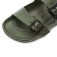 thumbnail image 4 of Weestep Essential lightweight double buckle slip-on flat adjustable women’s men’s sandals(Green, W8-8.5/M6-6.5), 4 of 7