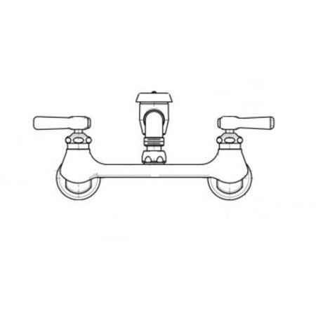 Chicago Faucets 540 Ldl5vb Chrome Wall Mounted Utility Faucet