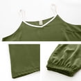 thumbnail image 5 of Karight Sleepwear for Womens Straps Tank Top Shorts 2 Piece Pajamas Lace Faux Silk Nightgowns Plain Match Thin Pjs Sets, 5 of 5