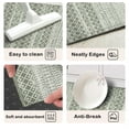 thumbnail image 5 of Boho Moroccan Kitchen Rug and Sets 2 Piece Non Skid Washable mat for Kitchen mats for Floor Farmhouse Black Bohemian Kitchen Decor (Green, One Size), 5 of 6