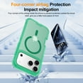 thumbnail image 4 of ELEHOLD Rugged Magnetic Case For iPhone 17, Shockproof Ergonomic Triple-Layer Rugged Matte Magnetic Slim Case Cover With Nylon Strap,Mint, 4 of 6