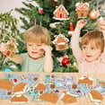 thumbnail image 3 of GuassLee Christmas Ornaments DIY Gingerbread House Cutouts with Lollipop Candy Cane Stickers for Kids, 28 Count, 3 of 7