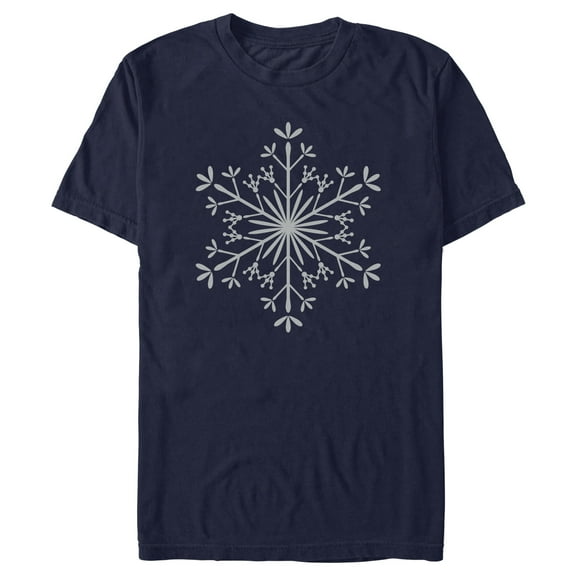 Men's Lost Gods Christmas Snowflake  Graphic Tee Navy Blue Small