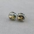 thumbnail image 6 of Fashion Silver Plated 1.5cm Glass Crystal Dot Studs Facted Round Stud Earrings, 6 of 9