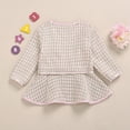 thumbnail image 7 of ibuvkizy Girls Summer Dresses Baby Princess Dress Toddler Kids Baby Girls Plaid Skirt Set Long Sleeve Jacket Coat Top Toddler Birthday Party Gown Kids Cute, 7 of 7