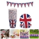 thumbnail image 2 of KAKOWELY 1 juego de vasos de papel con la bandera del Reino Unido, platos para servir comida para fiestas, vasos de papel desechables con pancarta para fiestas, 2 of 5