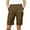Khaki, variant on Mgmyaa Women's Bermuda Shorts Fashion Casual Pocket Solid Elastic Waist Straight-Leg Short Pants