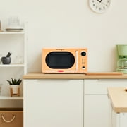 Nostalgia 0.7 cu ft Retro Microwave Oven, 700W Countertop Microwave Oven with LED Display, Orange