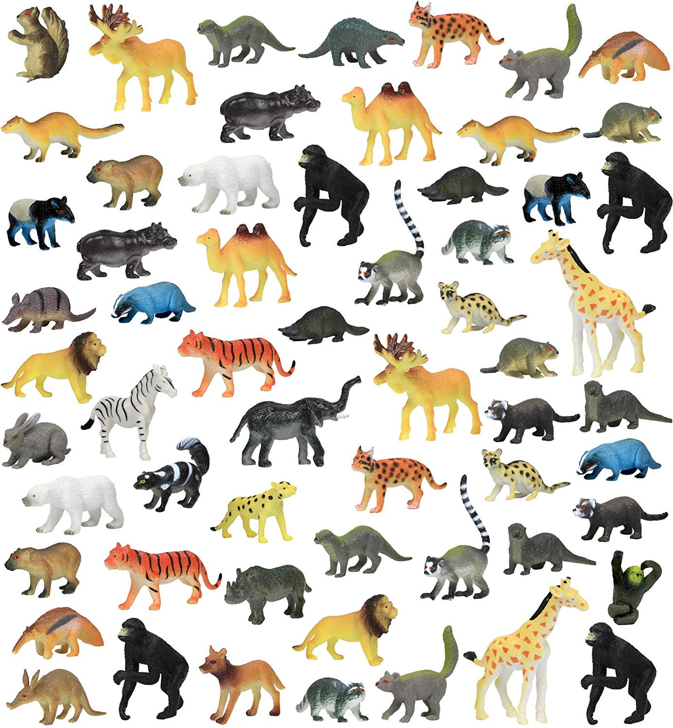 Click Nâ Play 60 piece Realistically Designed Mini Jungle Animal Figurines Playset. - Walmart.com