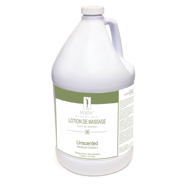Loción de masaje Master Massage, botella de 1 galón