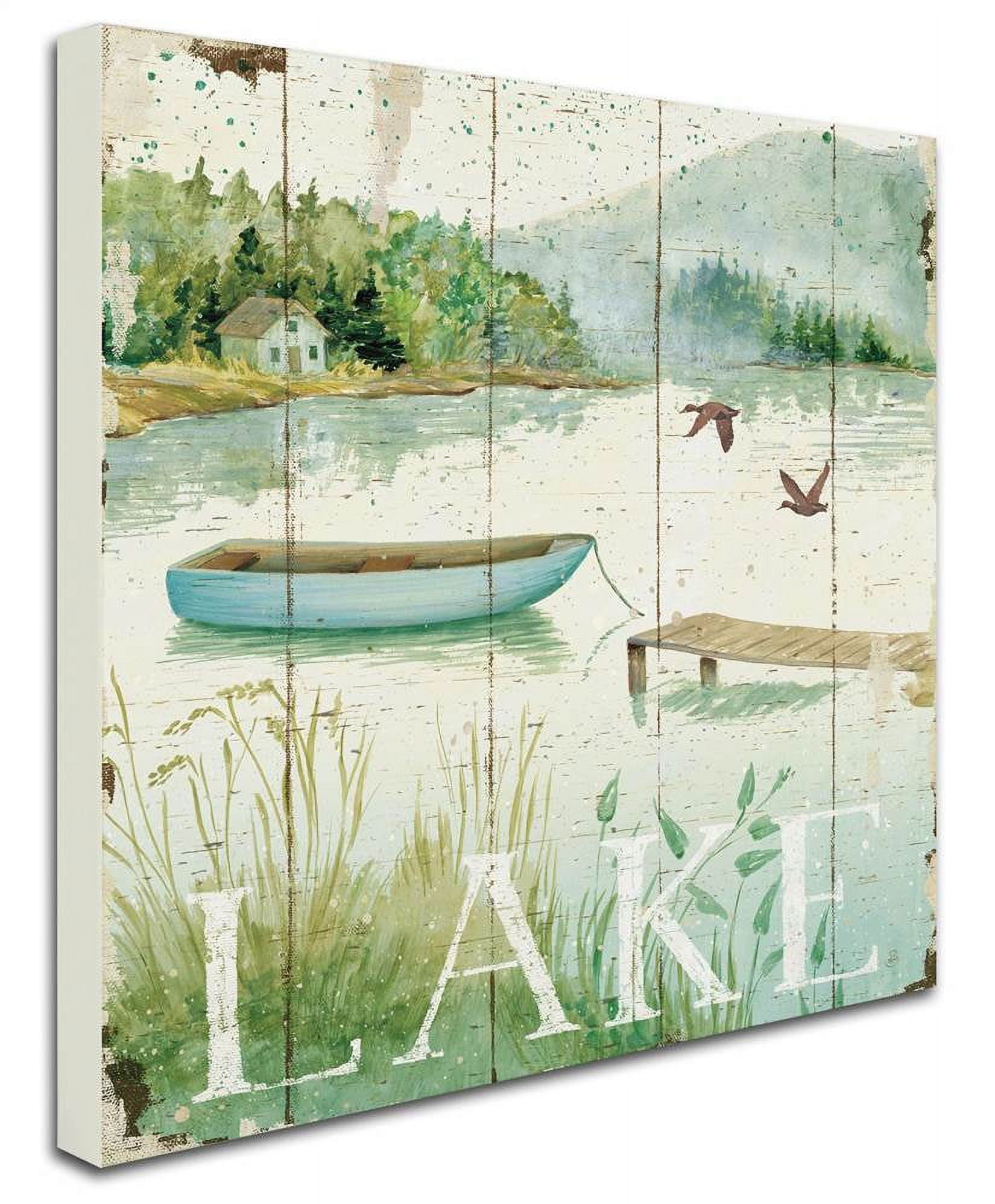 Trademark Fine Art "Lakeside II" Canvas Art by Daphne Brissonnet