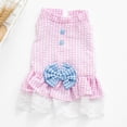 thumbnail image 5 of Sijiali Pet Clothes Plaid Pattern Cosplay Breathable Pet Princess Dress for Medium Dogs, 5 of 10