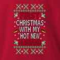 thumbnail image 3 of First Christmas With My Hot New Husband Wife Classic Newlywed Matching His and Hers Couples Sweatshirt Christmas Matching Couple Crewneck Sweater, 3 of 6