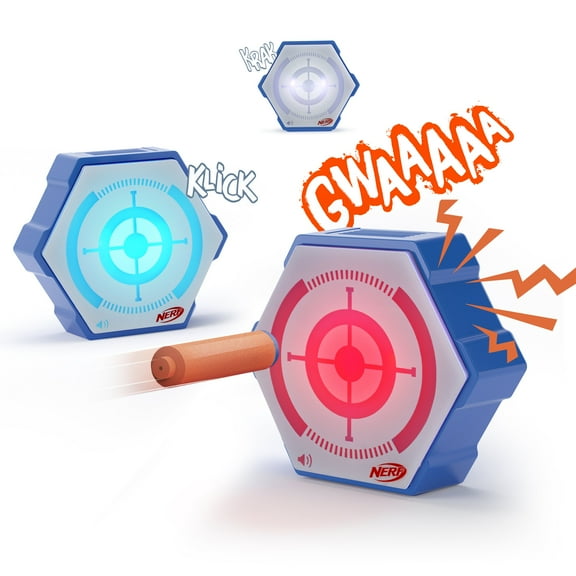 NERF 360 Battlezone Audio Target Game – Immersive 360° Foam Dart Blaster Challenge with LED Targets & Sound FX – 4 Game Modes by Wilder Toys