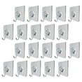 thumbnail image 1 of 20pcs Practical Adhesive Hooks Waterproof Wall Hooks No Nail Sticky Hangers Key Bag Hook for Bathroom Kitchen, 1 of 6