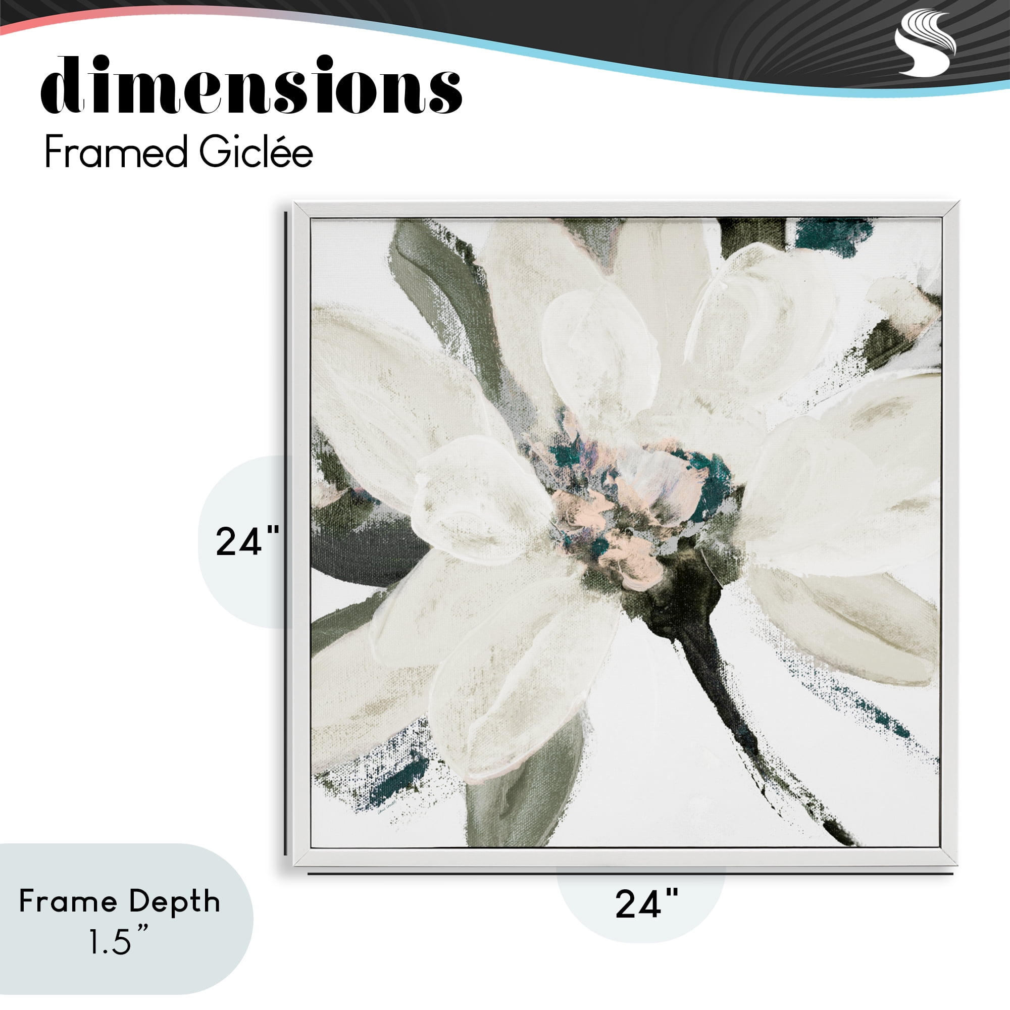 Stupell Industries Naturally Blooming Botanical White Framed Giclee Art, design by Lanie Loreth