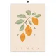 thumbnail image 3 of Grapefruit Raspberry Cherry Banana Lemon Wall Art Canvas Painting Nordic Posters And Prints Wall Pictures For Kitchen Home Decor, 3 of 5
