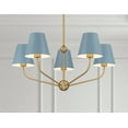 thumbnail image 5 of XAV-B9315-VG-BL Crystorama Lighting Xavier - 5 Light Chandelier-12.5 Inch Tall and 28 Inch Wide-Vibrant Gold/Blue Finish, 5 of 6