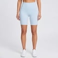 thumbnail image 2 of QATAINLAV Laides 6" High Waisted Short Leggings Tummy Control Workout Gym Athletic Biker Shorts Butt Lifting Yoga Bottoms Light Blue S, 2 of 7