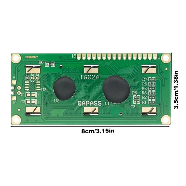 Módulo LCD LCD1602 HD44780 de 16 x 2 caracteres para Arduino (pantalla verde 1602)