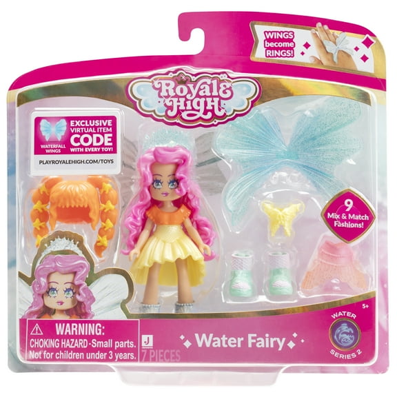 Royale High 3 inch Water Fairy Fashion Doll - 1 Figure with 9 Fashion Accessories