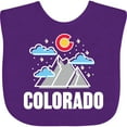 thumbnail image 3 of Inktastic Colorado Mountains and Clouds Boys or Girls Baby Bib, 3 of 4