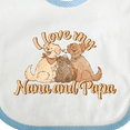 thumbnail image 4 of Inktastic I Love My Nana and Papa Cute Dogs Boys or Girls Baby Bib, 4 of 4