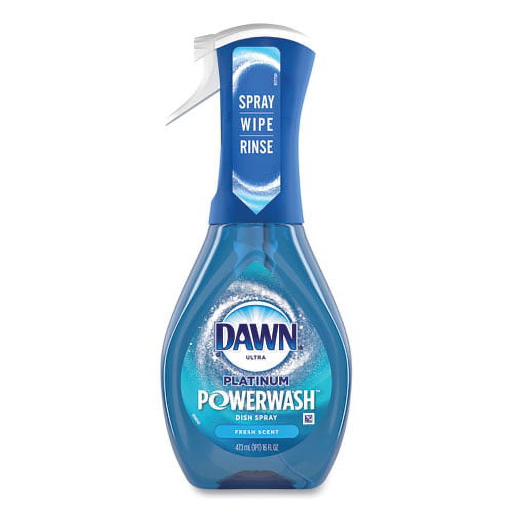 Platinum Powerwash Dish Spray, Fresh Scent, 16 Oz Spray Bottle | Bundle of 5 Each